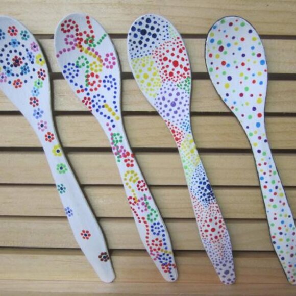 Party Pallet, Kitchen accents, Tea Lovers, Handcrafted, Dots, Original, Spoons - Picture 3 of 4